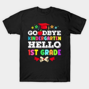 Kids Goodbye Kindergarten Hello 1St Grade Here I Come Graduation T-Shirt